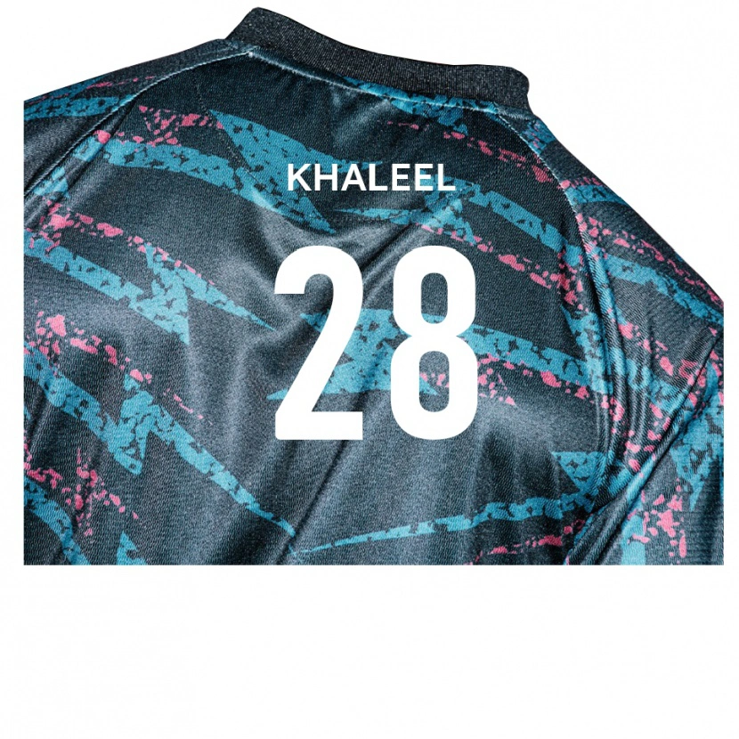 Danxen Niño Camiseta Rafiq Khaleel #28 Negro Azul Marino 2ª Equipación 2025/26 La Camisa