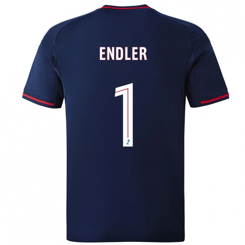 Danxen Niño Camiseta Christiane Endler #1 Azul Marino Rojo 2ª Equipación 2025/26 La Camisa