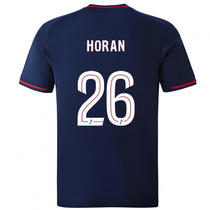 Danxen Niño Camiseta Lindsey Horan #26 Azul Marino Rojo 2ª Equipación 2025/26 La Camisa