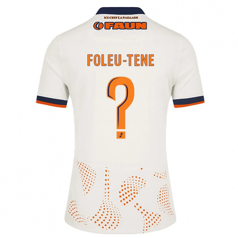 Danxen Niño Camiseta Kévin Foleu-Tene #0 Blanco Naranja 2ª Equipación 2025/26 La Camisa