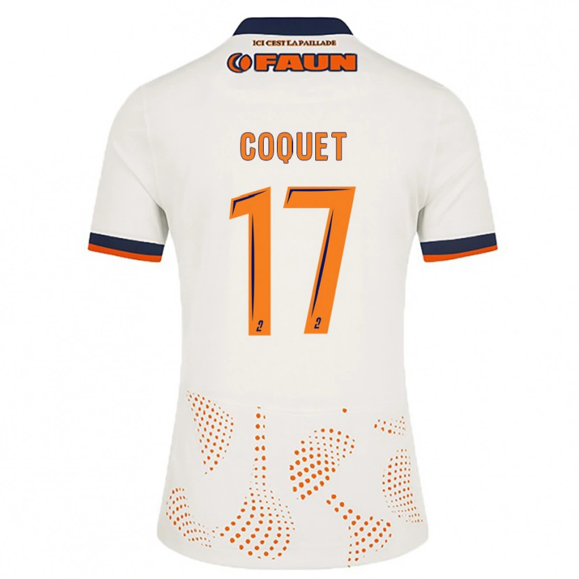 Danxen Niño Camiseta Judith Coquet #17 Blanco Naranja 2ª Equipación 2025/26 La Camisa