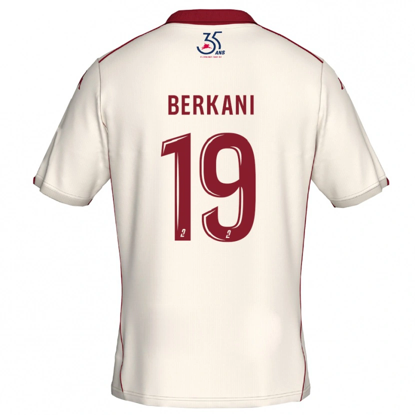 Danxen Niño Camiseta Stan Berkani #19 Blanco Borgoña 2ª Equipación 2025/26 La Camisa