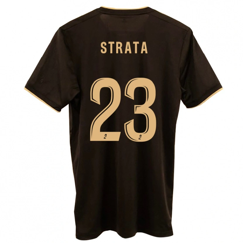 Danxen Niño Camiseta Tony Strata #23 Azul Rojo 2ª Equipación 2025/26 La Camisa