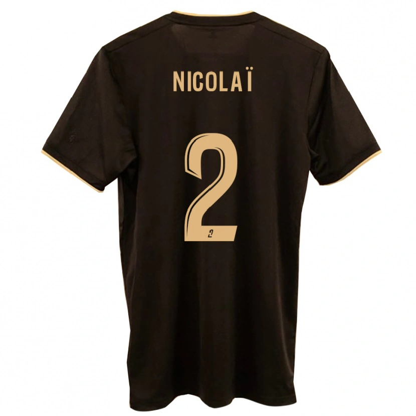 Danxen Niño Camiseta Dominique Nicolaï #2 Azul Rojo 2ª Equipación 2025/26 La Camisa