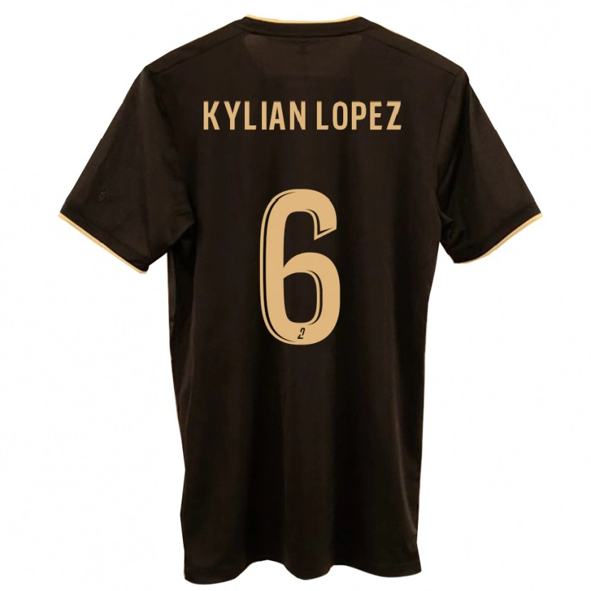 Danxen Niño Camiseta Kylian Lopez #6 Azul Rojo 2ª Equipación 2025/26 La Camisa