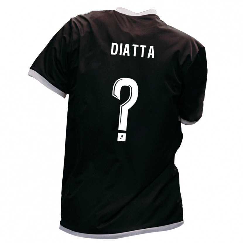 Danxen Niño Camiseta Grégoire Diatta #0 Negro Oro 2ª Equipación 2025/26 La Camisa
