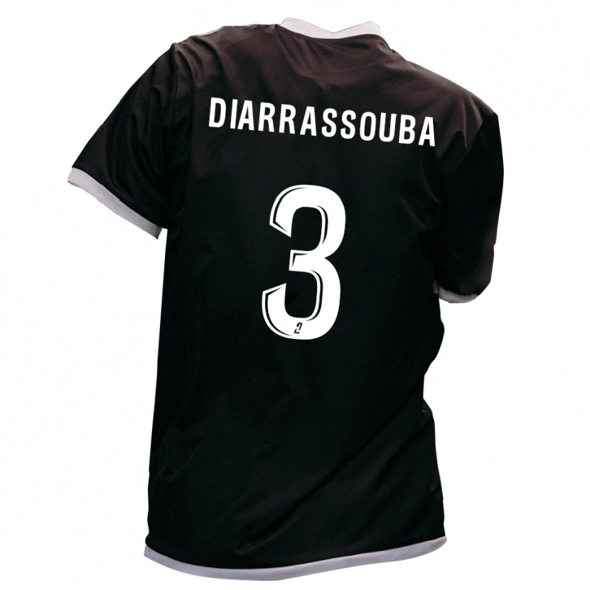 Danxen Niño Camiseta Corneille Diarrassouba #3 Negro Oro 2ª Equipación 2025/26 La Camisa