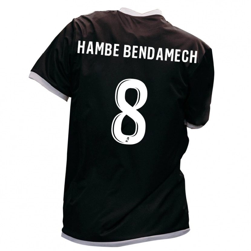 Danxen Niño Camiseta Liam Hambe Bendamech #8 Negro Oro 2ª Equipación 2025/26 La Camisa