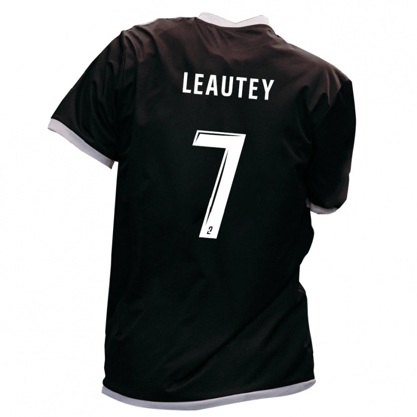 Danxen Niño Camiseta Antoine Leautey #7 Negro Oro 2ª Equipación 2025/26 La Camisa