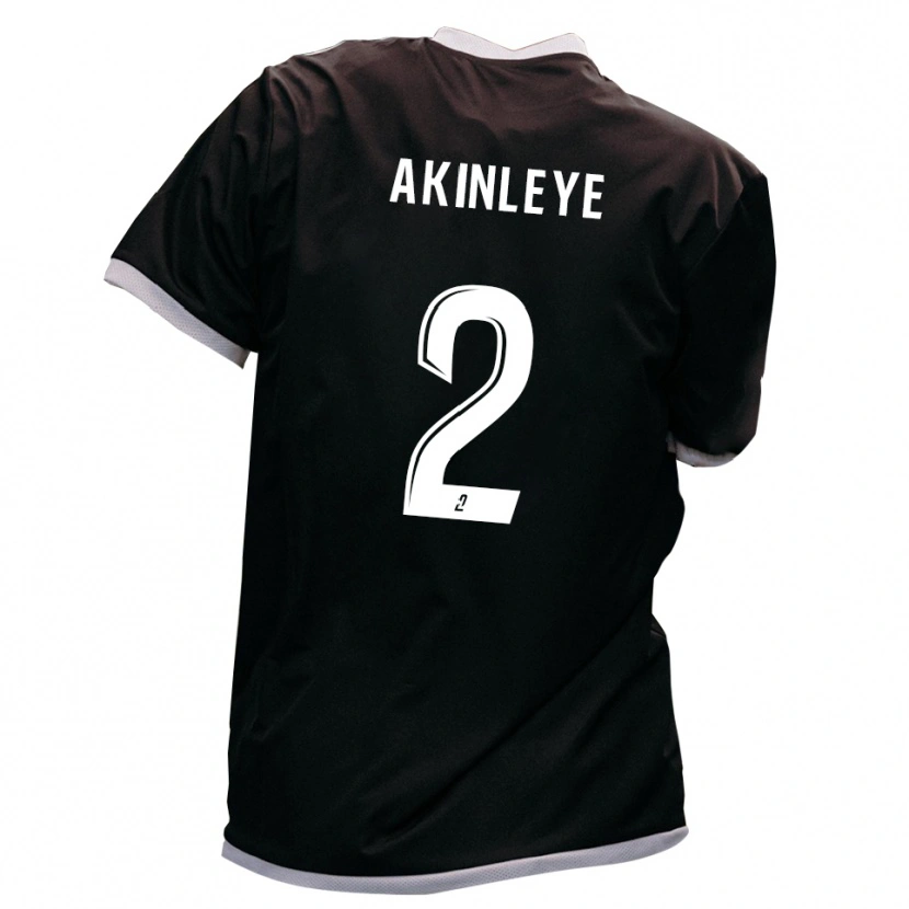 Danxen Niño Camiseta Daniel Akinleye #2 Negro Oro 2ª Equipación 2025/26 La Camisa
