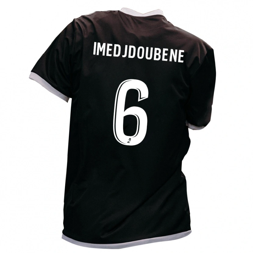 Danxen Niño Camiseta Ilyane Imedjdoubene #6 Negro Oro 2ª Equipación 2025/26 La Camisa