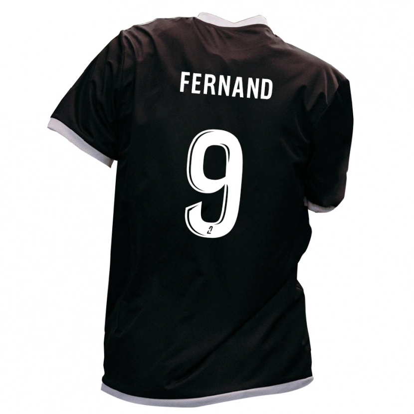 Danxen Niño Camiseta Nelwyn Fernand #9 Negro Oro 2ª Equipación 2025/26 La Camisa