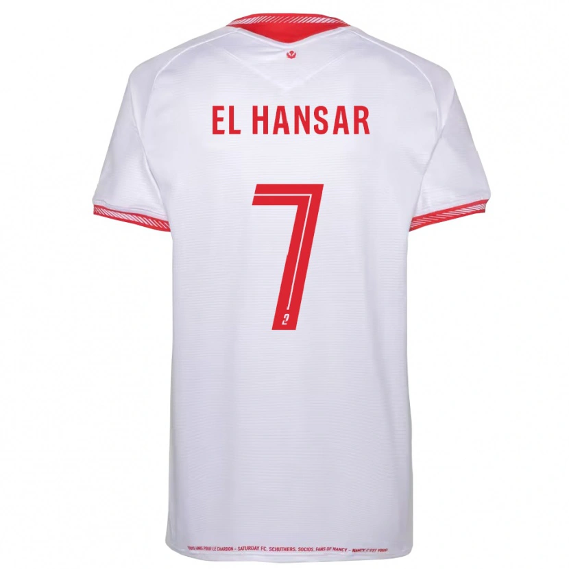 Danxen Niño Camiseta Chafik El Hansar #7 Negro Rojo 2ª Equipación 2025/26 La Camisa