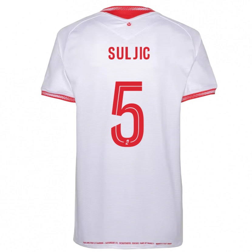 Danxen Niño Camiseta Cazim Suljic #5 Negro Rojo 2ª Equipación 2025/26 La Camisa