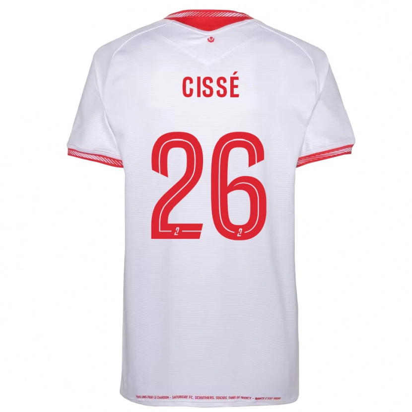 Danxen Niño Camiseta Sidi Cissé #26 Negro Rojo 2ª Equipación 2025/26 La Camisa