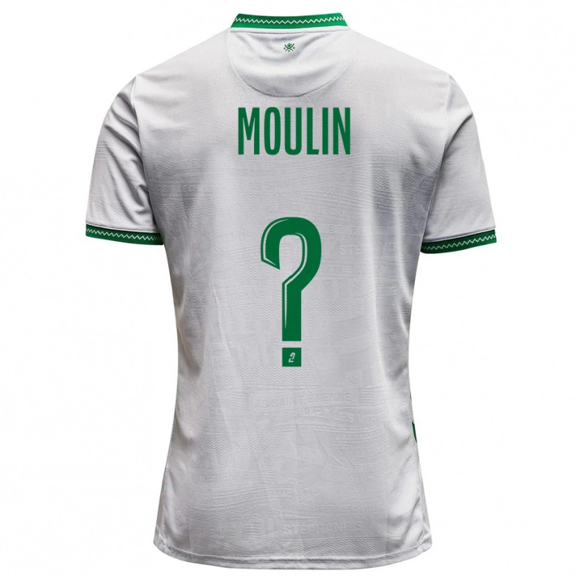 Danxen Niño Camiseta Noah Moulin #0 Blanco Verde 2ª Equipación 2025/26 La Camisa