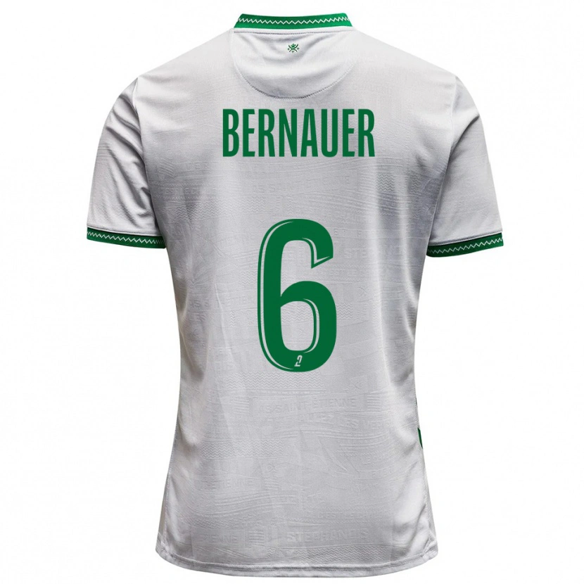 Danxen Niño Camiseta Maxime Bernauer #6 Blanco Verde 2ª Equipación 2025/26 La Camisa