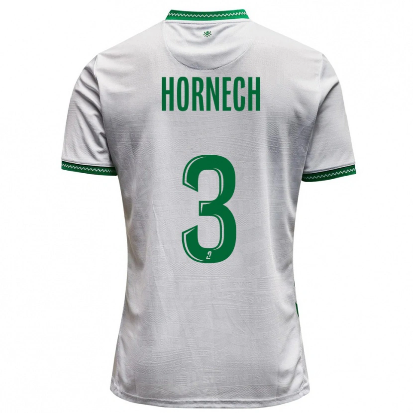 Danxen Niño Camiseta Ewan Hornech #3 Blanco Verde 2ª Equipación 2025/26 La Camisa