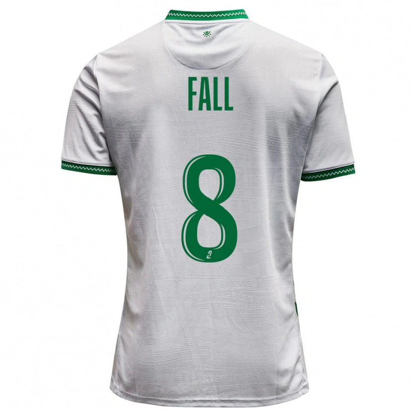 Danxen Niño Camiseta Cheikh Fall #8 Blanco Verde 2ª Equipación 2025/26 La Camisa