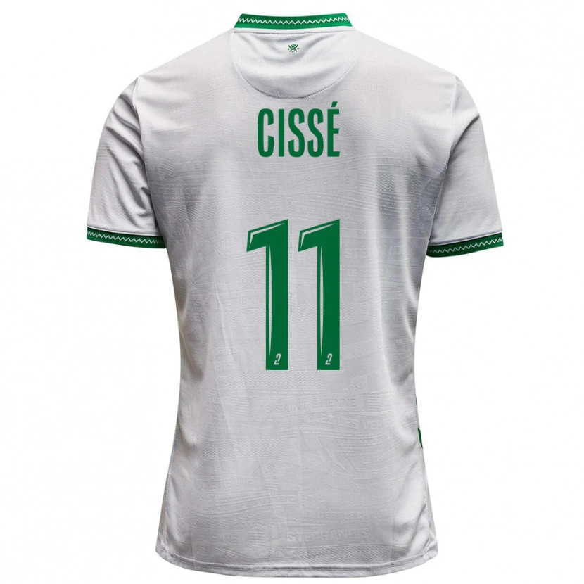 Danxen Niño Camiseta Karim Cissé #11 Blanco Verde 2ª Equipación 2025/26 La Camisa