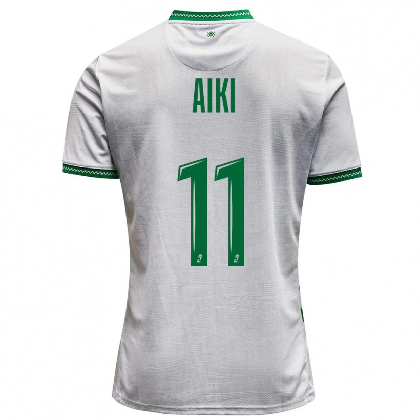 Danxen Niño Camiseta Ayman Aiki #11 Blanco Verde 2ª Equipación 2025/26 La Camisa
