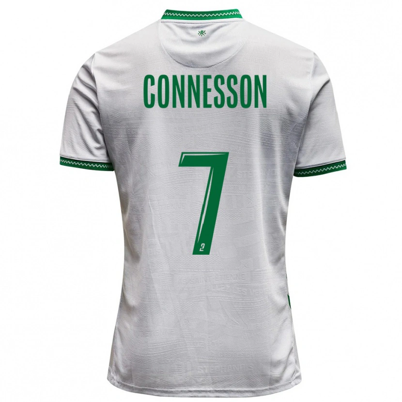 Danxen Niño Camiseta Adèle Connesson #7 Blanco Verde 2ª Equipación 2025/26 La Camisa