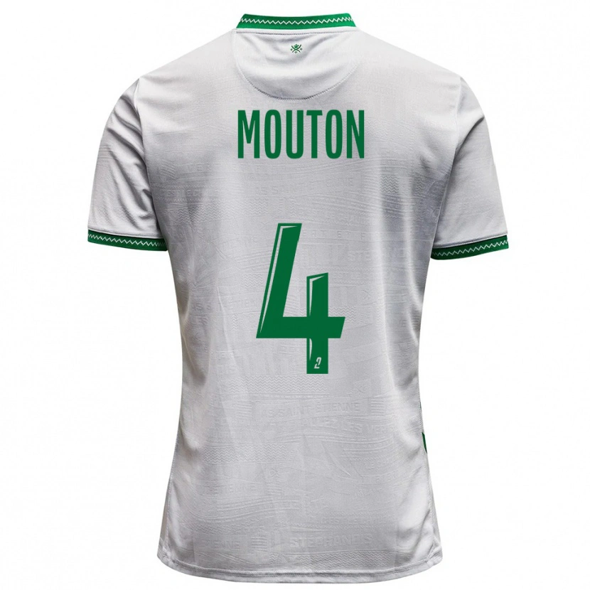 Danxen Niño Camiseta Nathan Mouton #4 Blanco Verde 2ª Equipación 2025/26 La Camisa