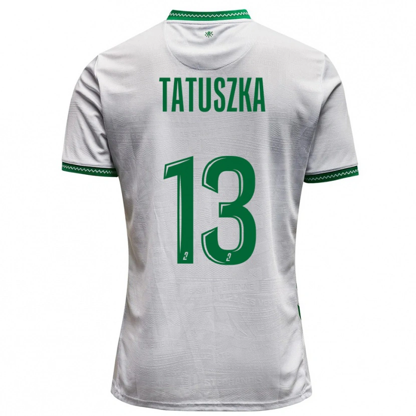 Danxen Niño Camiseta Maxence Tatuszka #13 Blanco Verde 2ª Equipación 2025/26 La Camisa