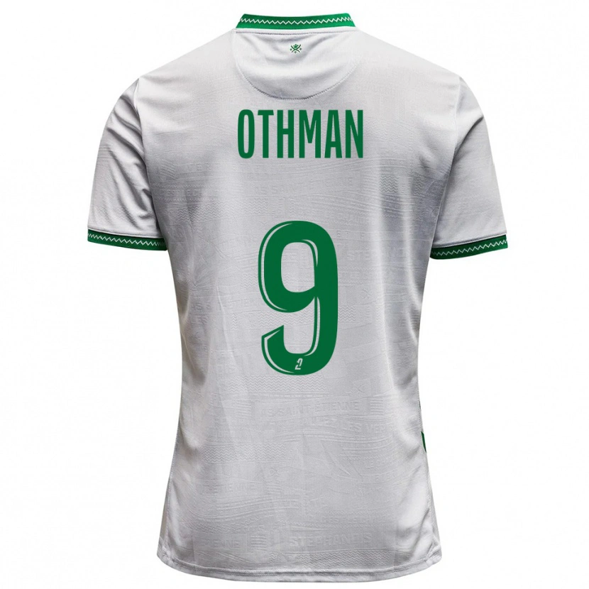 Danxen Niño Camiseta Jibril Othman #9 Blanco Verde 2ª Equipación 2025/26 La Camisa