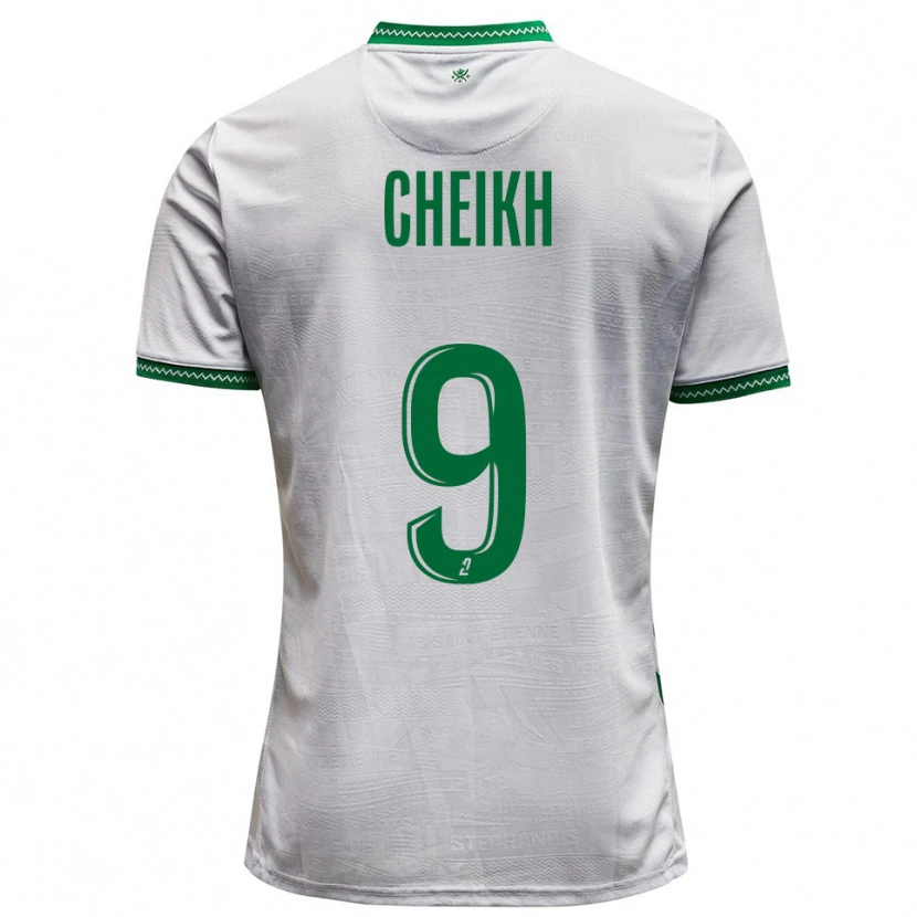 Danxen Niño Camiseta Issam Cheikh #9 Blanco Verde 2ª Equipación 2025/26 La Camisa