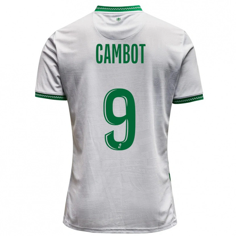 Danxen Niño Camiseta Sarah Cambot #9 Blanco Verde 2ª Equipación 2025/26 La Camisa