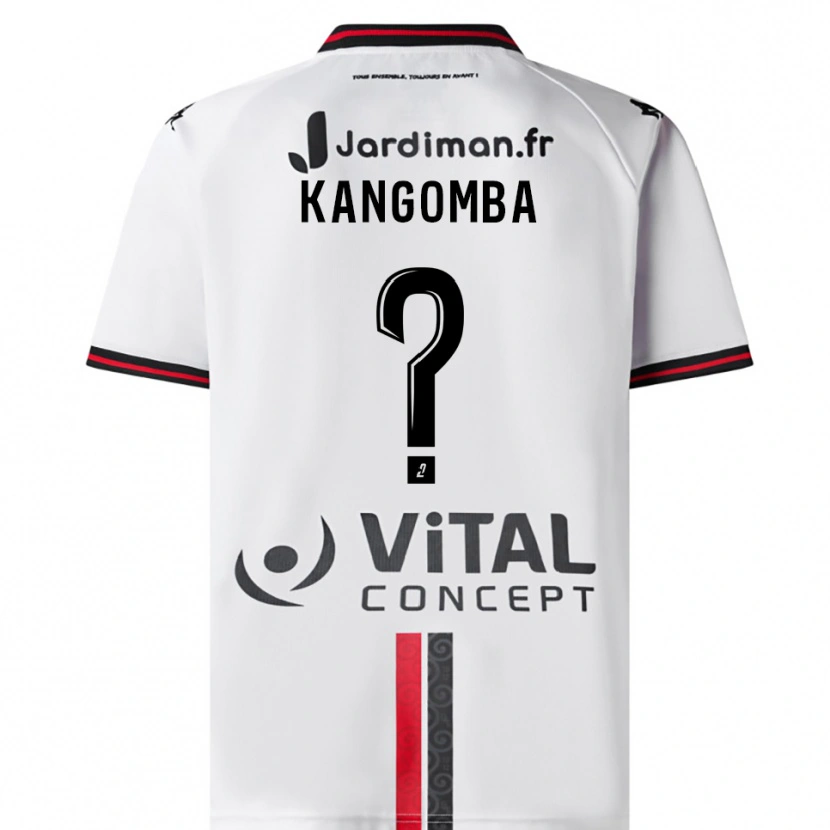Danxen Niño Camiseta Kayne Kangomba #0 Blanco Rojo 2ª Equipación 2025/26 La Camisa