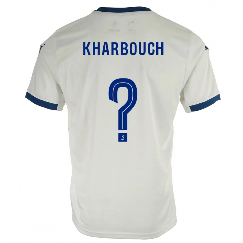 Danxen Niño Camiseta Yanis Kharbouch #0 Blanco Azul 2ª Equipación 2025/26 La Camisa