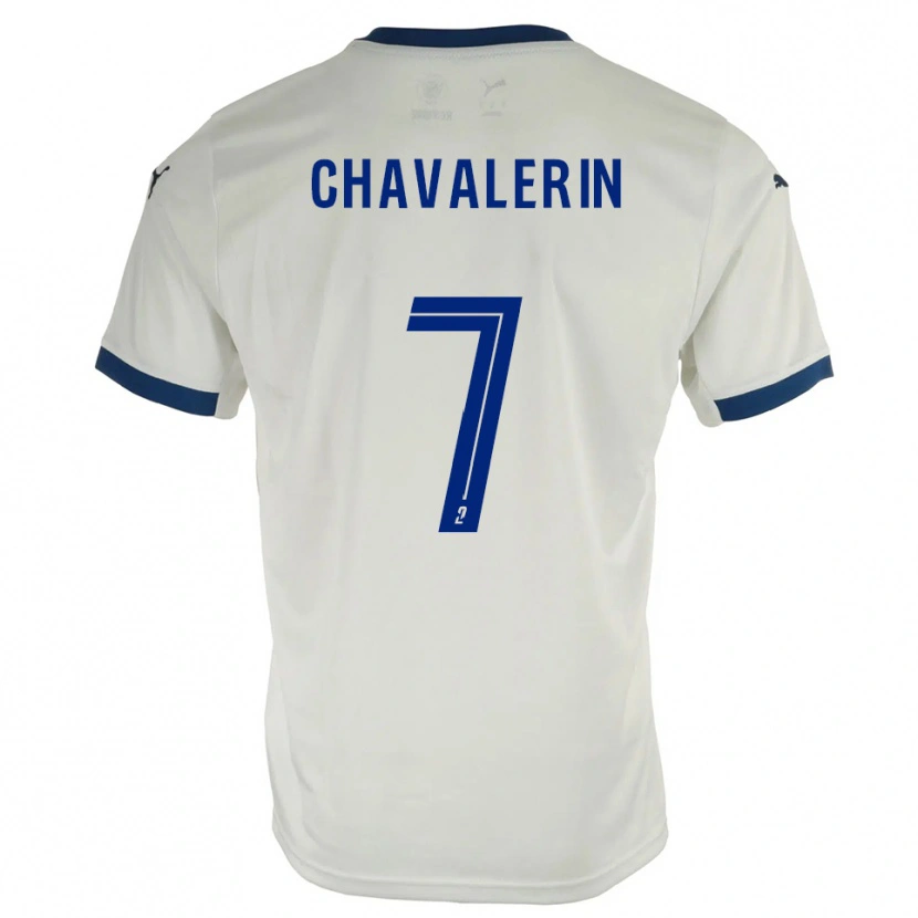 Danxen Niño Camiseta Xavier Chavalerin #7 Blanco Azul 2ª Equipación 2025/26 La Camisa