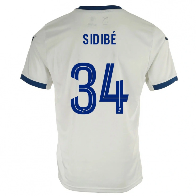 Danxen Niño Camiseta Aly Sidibé #34 Blanco Azul 2ª Equipación 2025/26 La Camisa