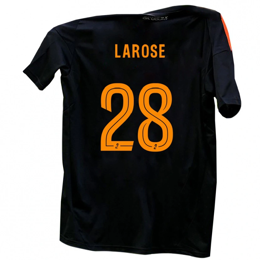 Danxen Niño Camiseta Antoine Larose #28 Blanco Rojo 2ª Equipación 2025/26 La Camisa