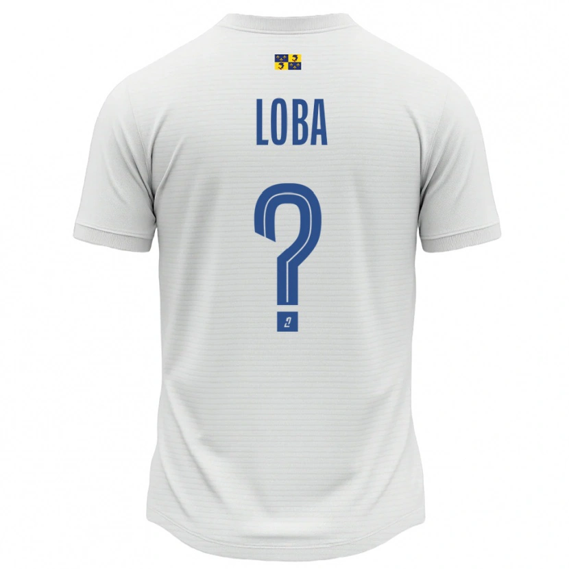 Danxen Niño Camiseta Nathiau Loba #0 Blanco Azul 2ª Equipación 2025/26 La Camisa