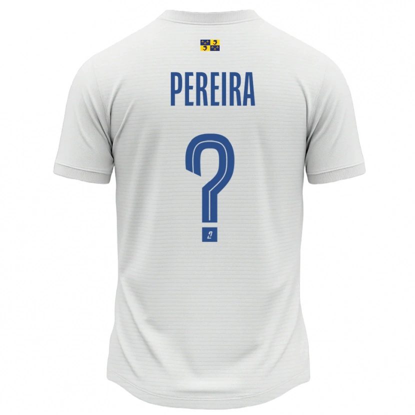 Danxen Niño Camiseta Taina Pereira #0 Blanco Azul 2ª Equipación 2025/26 La Camisa