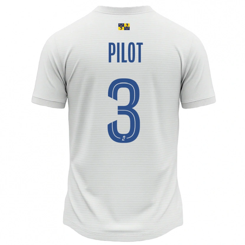 Danxen Niño Camiseta Romane Pilot #3 Blanco Azul 2ª Equipación 2025/26 La Camisa