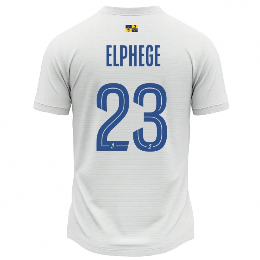 Danxen Niño Camiseta Nesta Elphege #23 Blanco Azul 2ª Equipación 2025/26 La Camisa