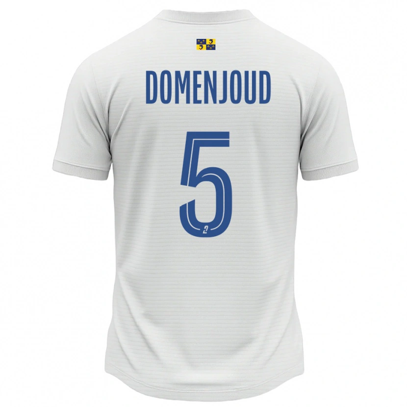 Danxen Niño Camiseta Elsa Domenjoud #5 Blanco Azul 2ª Equipación 2025/26 La Camisa