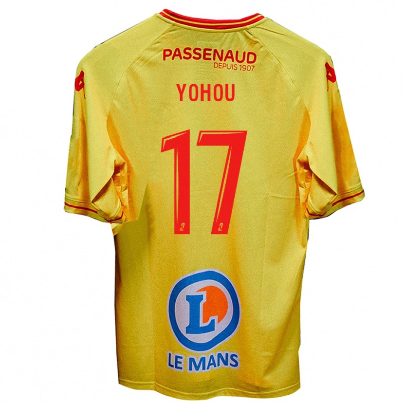 Danxen Niño Camiseta Samuel Yohou #17 Amarillo 2ª Equipación 2025/26 La Camisa