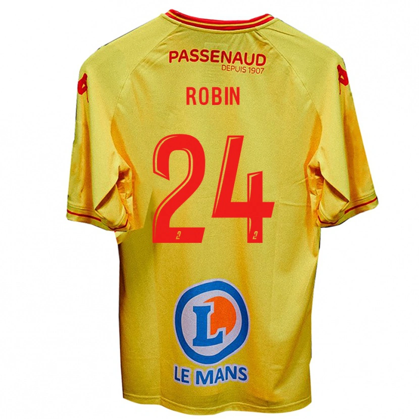 Danxen Niño Camiseta Milan Robin #24 Amarillo 2ª Equipación 2025/26 La Camisa
