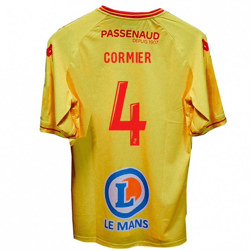 Danxen Niño Camiseta Leny Cormier #4 Amarillo 2ª Equipación 2025/26 La Camisa