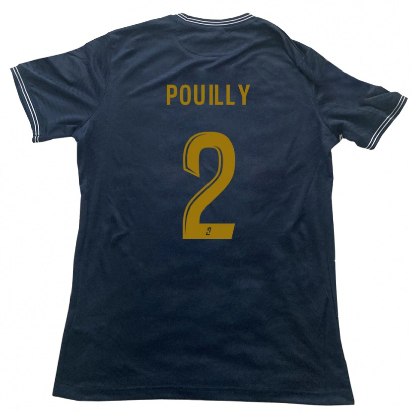 Danxen Niño Camiseta Tom Pouilly #2 Azul Marino Oro 2ª Equipación 2025/26 La Camisa