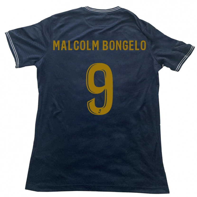 Danxen Niño Camiseta Fidèle Malcolm Bongelo #9 Azul Marino Oro 2ª Equipación 2025/26 La Camisa