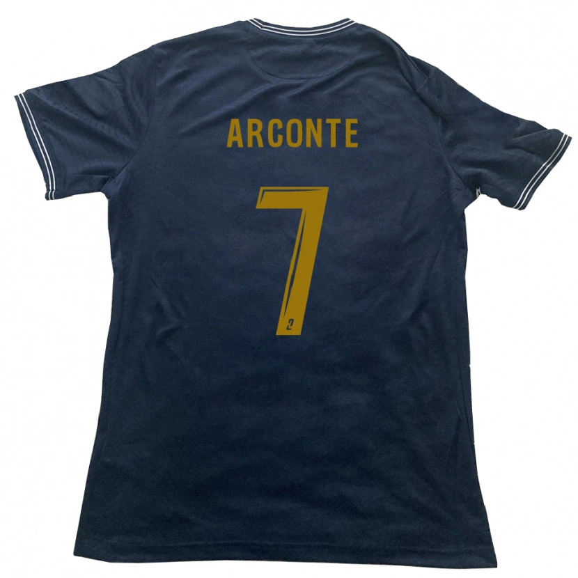 Danxen Niño Camiseta Taïryk Arconte #7 Azul Marino Oro 2ª Equipación 2025/26 La Camisa
