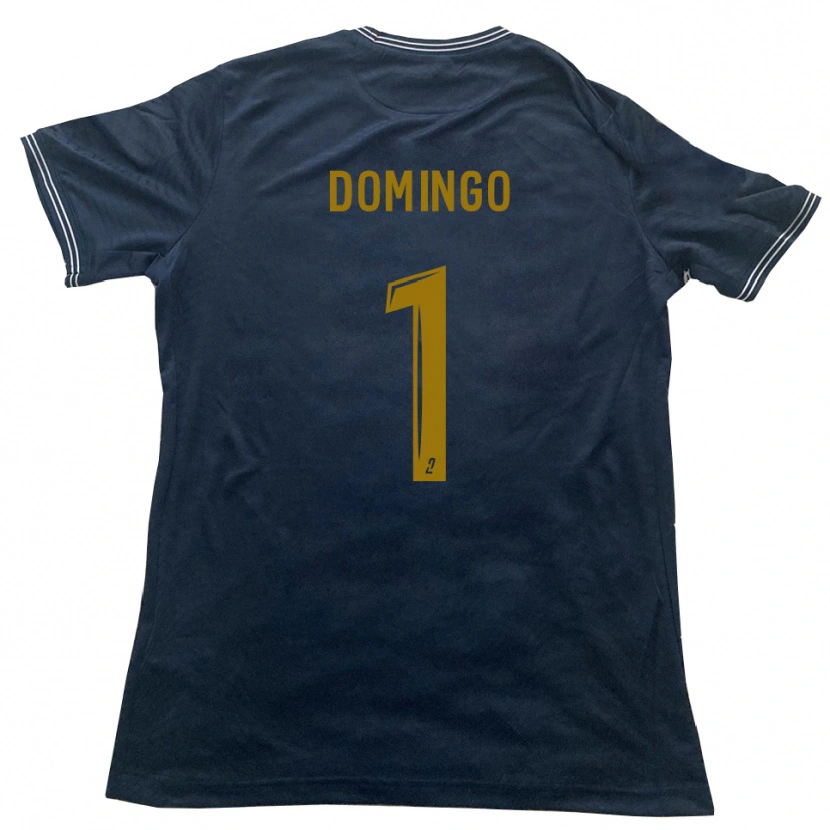 Danxen Niño Camiseta Ismaël Domingo #1 Azul Marino Oro 2ª Equipación 2025/26 La Camisa