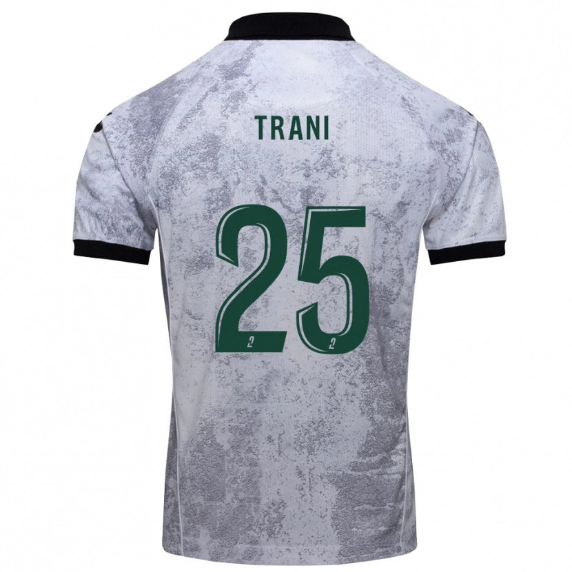 Danxen Niño Camiseta Guillaume Trani #25 Blanco Negro 2ª Equipación 2025/26 La Camisa