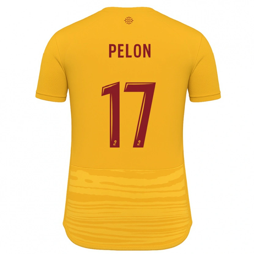 Danxen Niño Camiseta Aurélien Pelon #17 Naranja Borgoña 2ª Equipación 2025/26 La Camisa